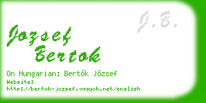 jozsef bertok business card